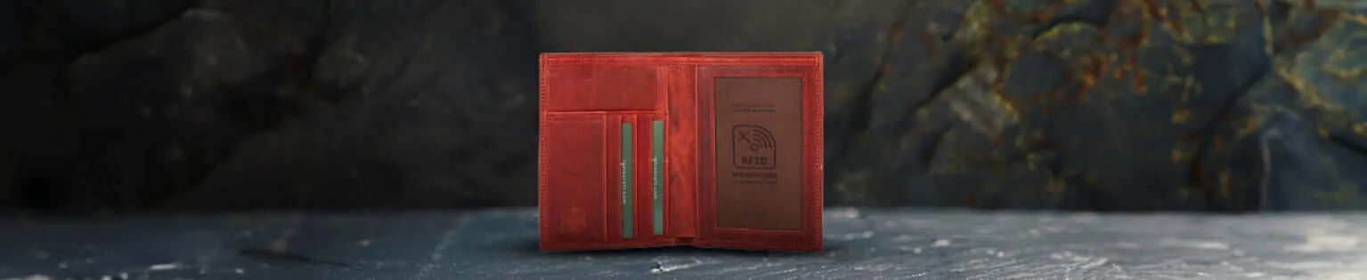 Leather Passport Holder - Ignis Craft