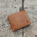 Mens Brown Leather Wallet | Essential Slim Amber