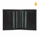 Mens Leather Card Wallet | Slimline Onyx