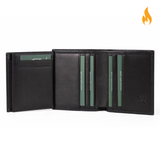 Mens Leather Card Wallet | Multifold Onyx