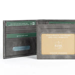 Mens Leather Grey Wallet | Solo Dynamic Basalt