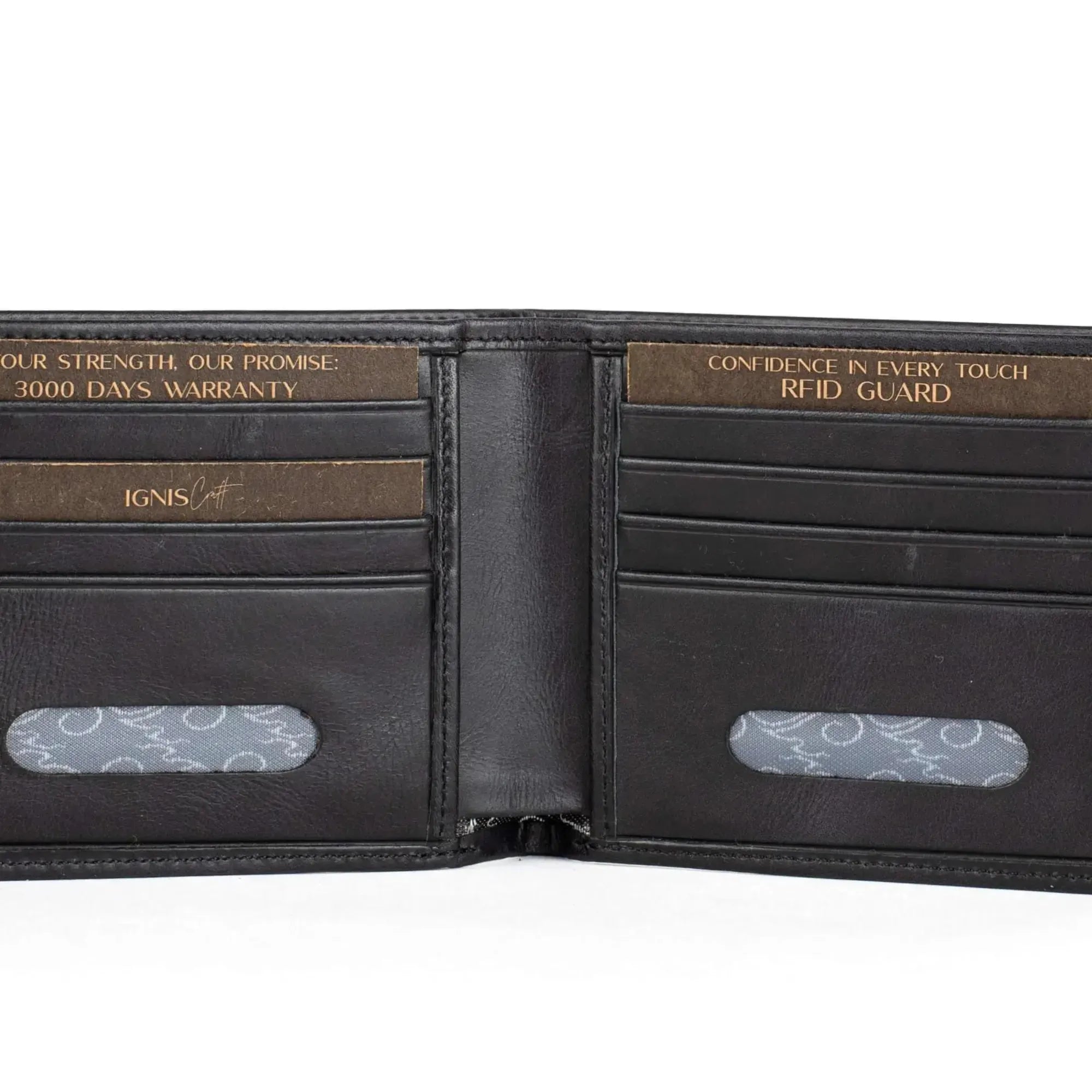 Men's Leather Bifold Wallet | Soloist Obsidian IGNIS Craft