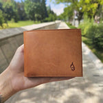 Premium Men's Leather Wallet | Dual Flip Amber - IGNIS Craft