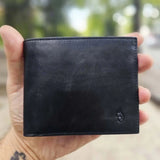 Men's Bifold Leather Wallet | Essential Slim Obsidian