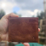 Mens Leather Bi Fold Wallet | Essential Slim Agate