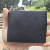 Men's Leather Billfold Wallet | Handcrafted Onyx