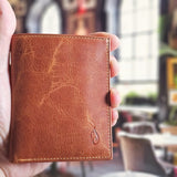 Mens Leather Card Wallet | Capsule Amber