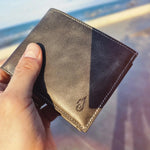 Mens Leather Grey Wallet | Solo Dynamic Basalt