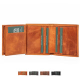 Mens Leather Card Wallet | Multifold Amber