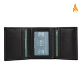 Mens Trifold Leather Wallet |  Apex Onyx