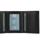 Mens Trifold Leather Wallet |  Apex Onyx