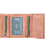 Mens Trifold Leather Wallet | Apex Coral