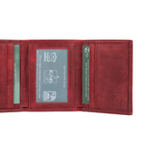 Mens Trifold Leather Wallet | Apex Garnet