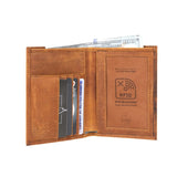 RFID Blocking Leather Passport Holder | Voyager Amber