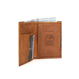 RFID Blocking Leather Passport Holder | Voyager Amber