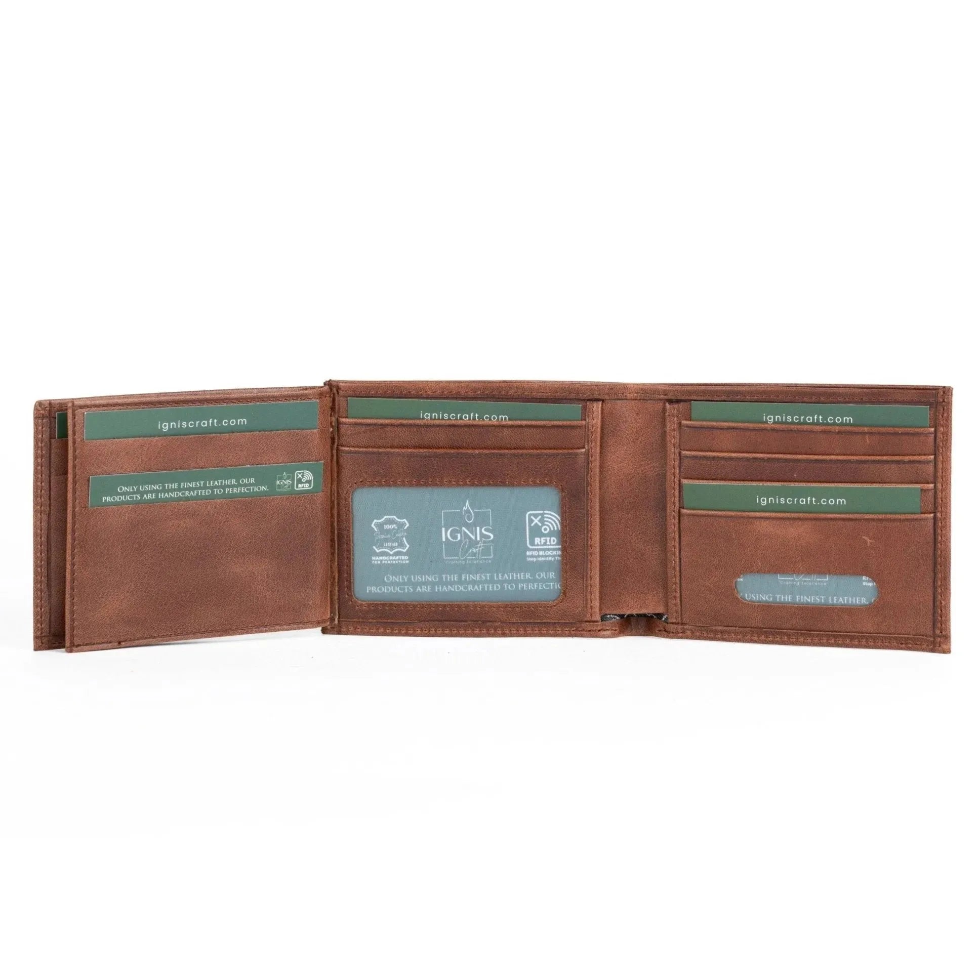 Mens Leather Wallet | Dual Flip Jasper