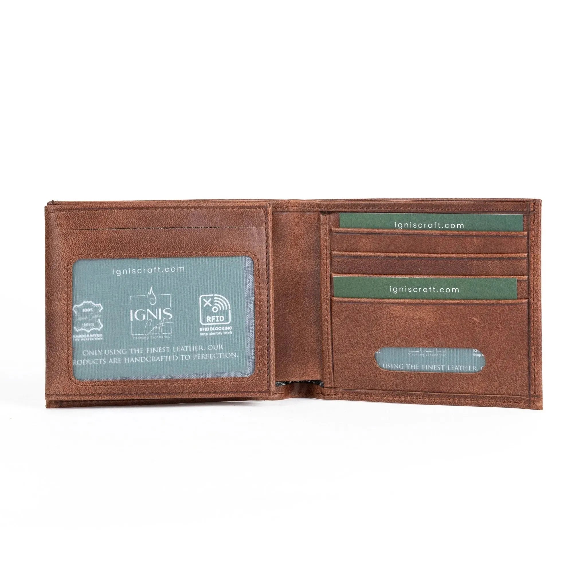 Mens Leather Wallet | Dual Flip Jasper