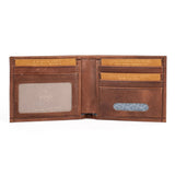 Mens Leather Bi Fold Wallet | Essential Slim Agate