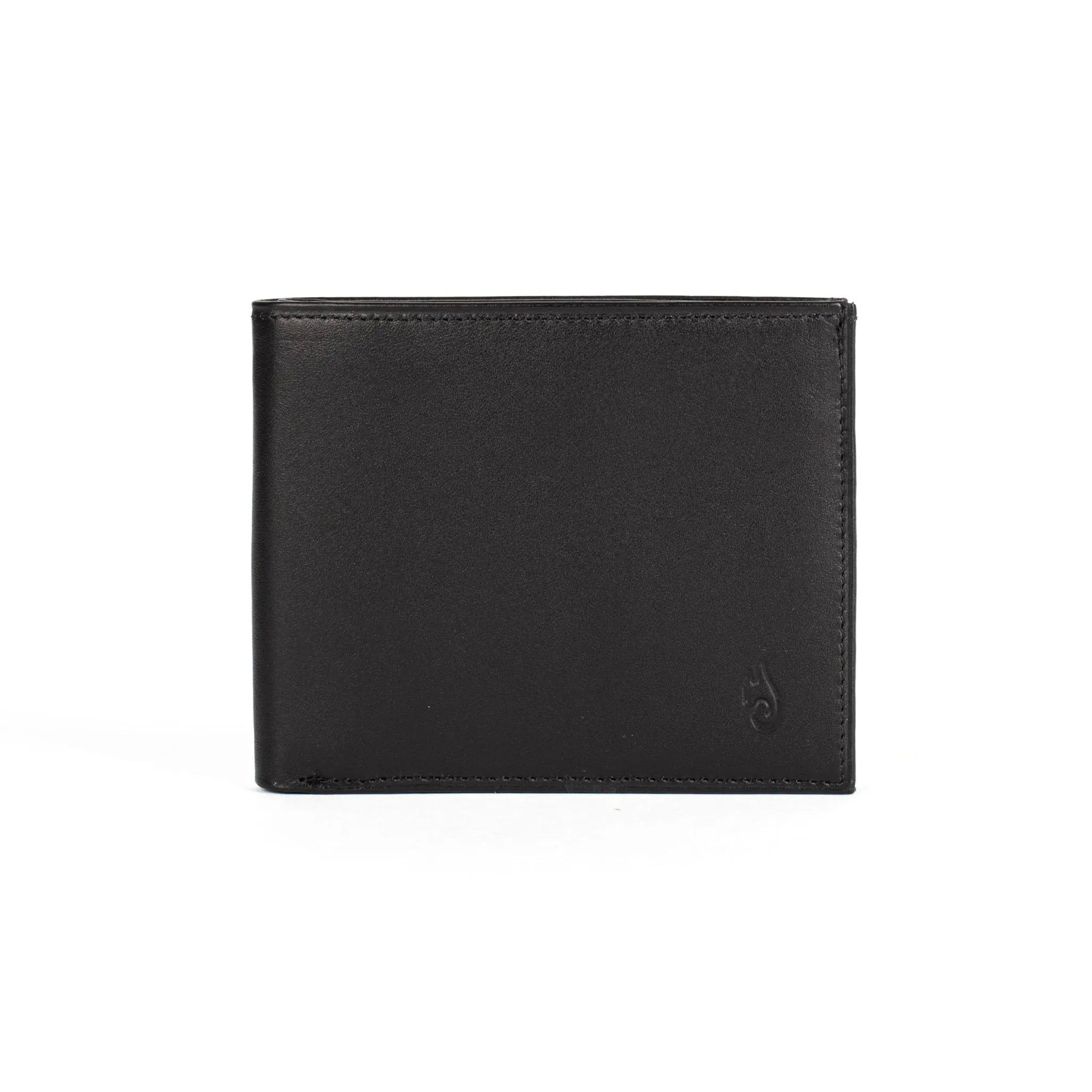 Mens Black Leather Wallet | Essential Slim Onyx