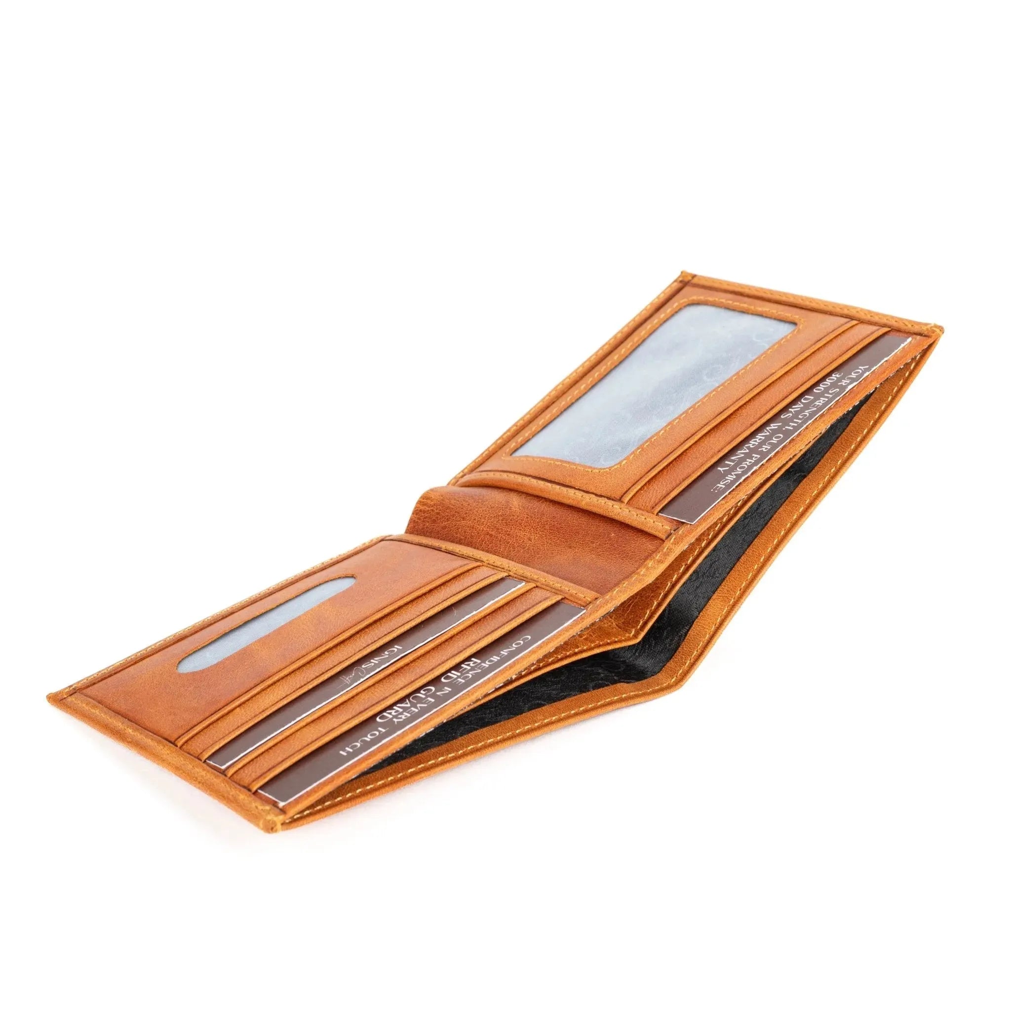 Mens Brown Leather Wallet | Essential Slim Amber