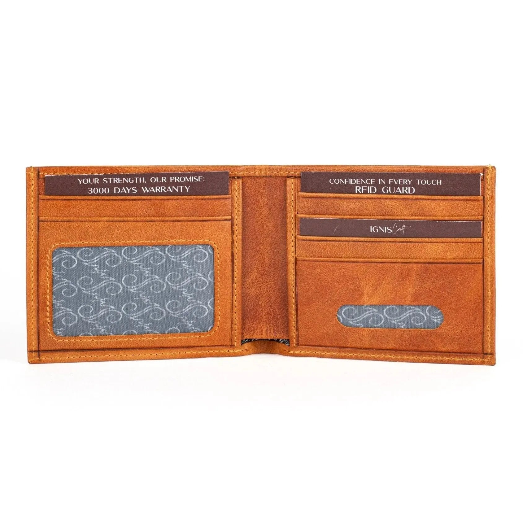 Mens Brown Leather Wallet | Essential Slim Amber