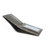 Mens Minimalist Leather Wallet | Solstice Basalt