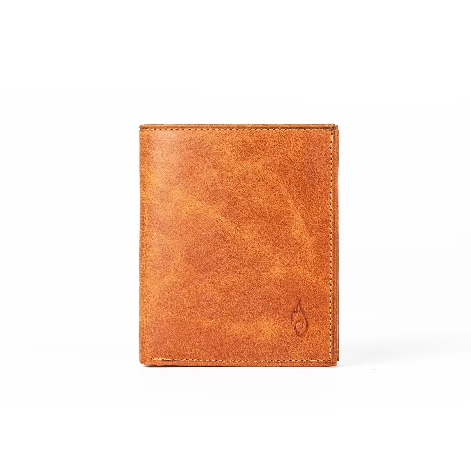 Mens Leather Card Holder | Multifold Amber