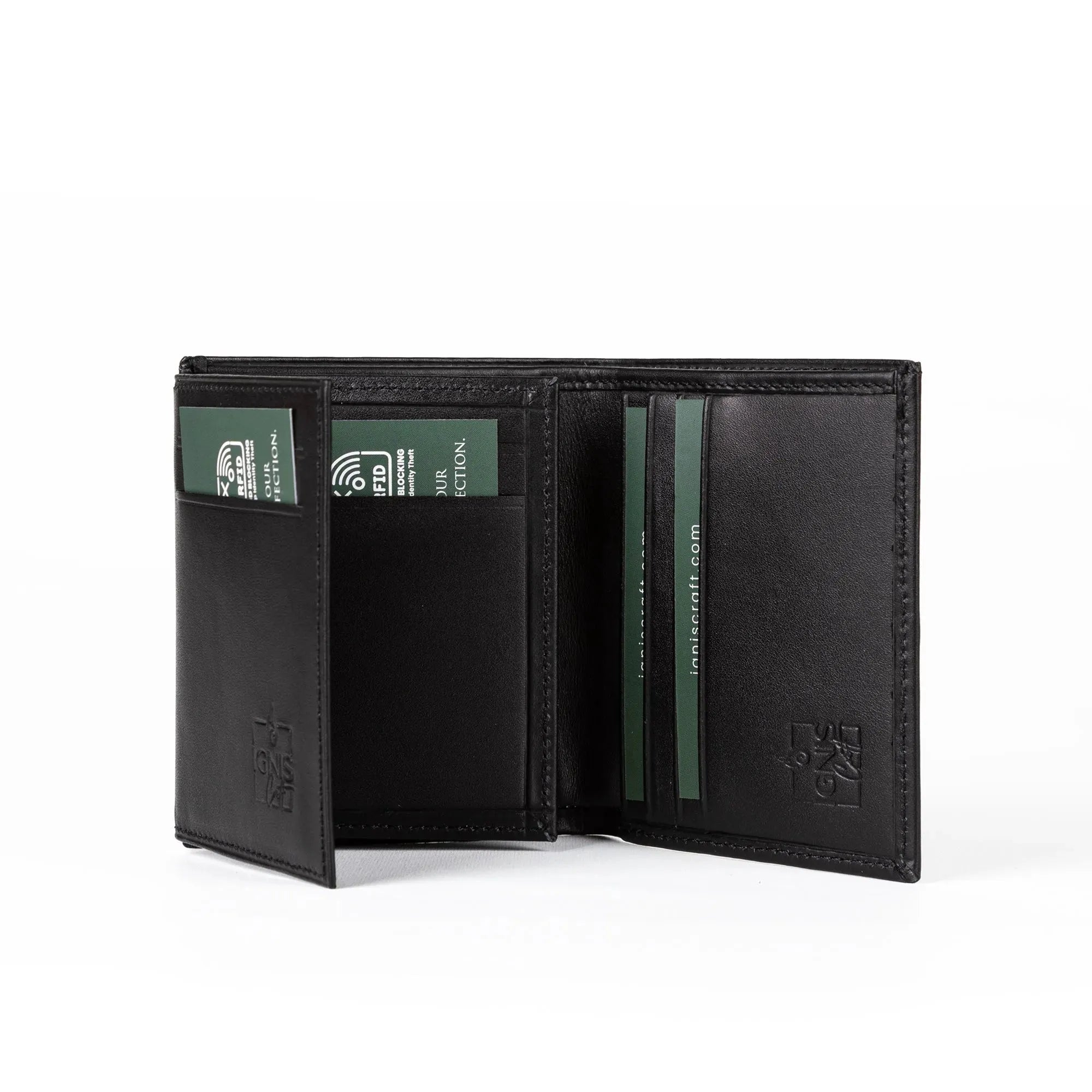 Mens Leather Card Holder | Multifold Onyx