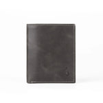 Mens Leather Card Holder | Multifold Basalt