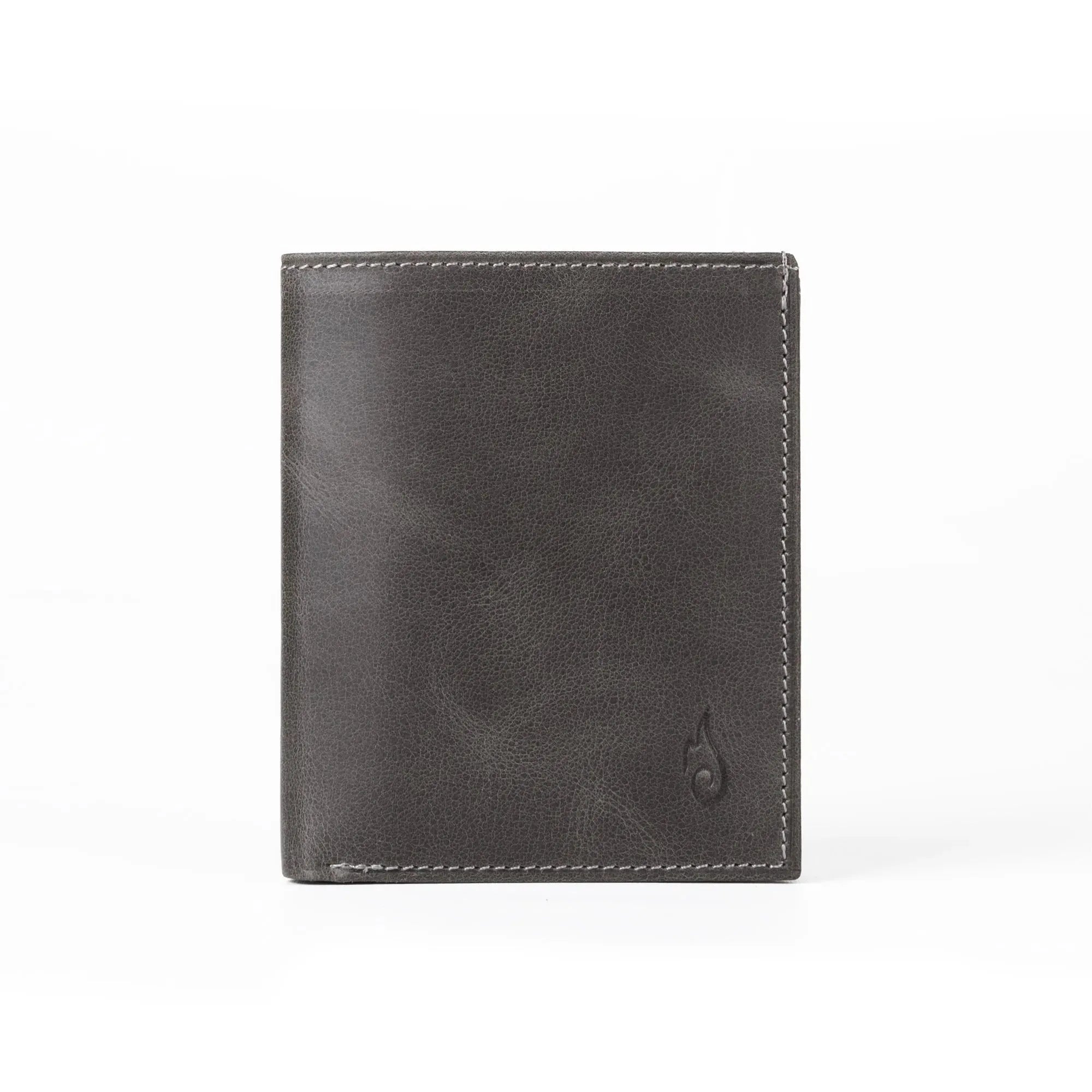 Mens Leather Card Holder | Multifold Basalt