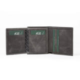 Mens Leather Card Holder | Multifold Basalt