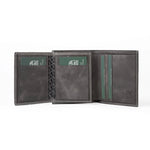 Mens Leather Card Holder | Multifold Basalt