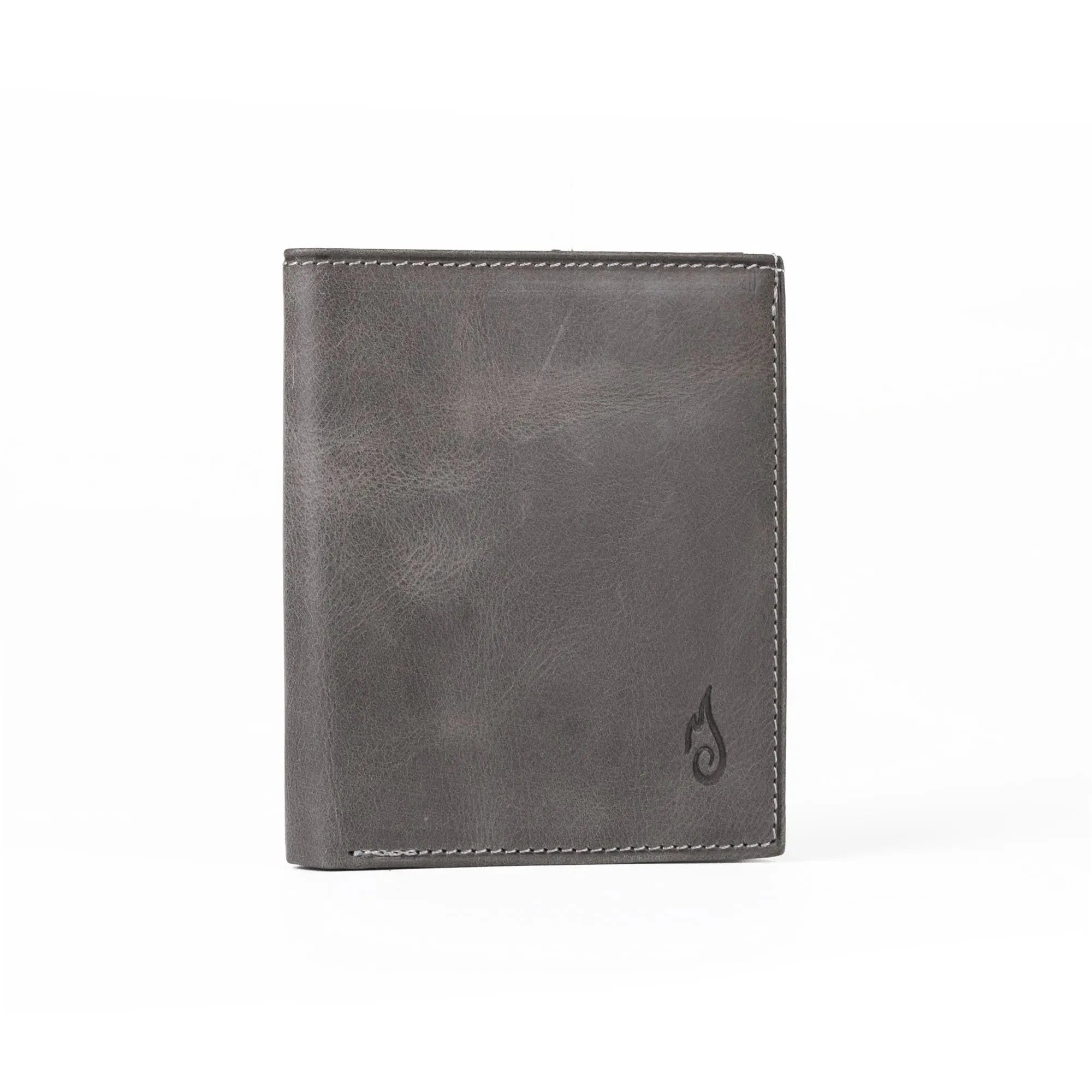 Mens Leather Card Holder | Slimline Basalt