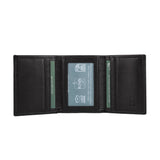 Mens Trifold Leather Wallet |  Apex Onyx