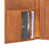 RFID Blocking Leather Passport Holder | Voyager Amber