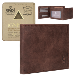 Leather Wallet with Removable Card Holder
