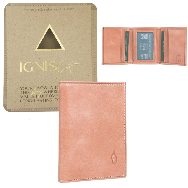 Apex Coral Minimalist Men's Wallet | Premium Leather