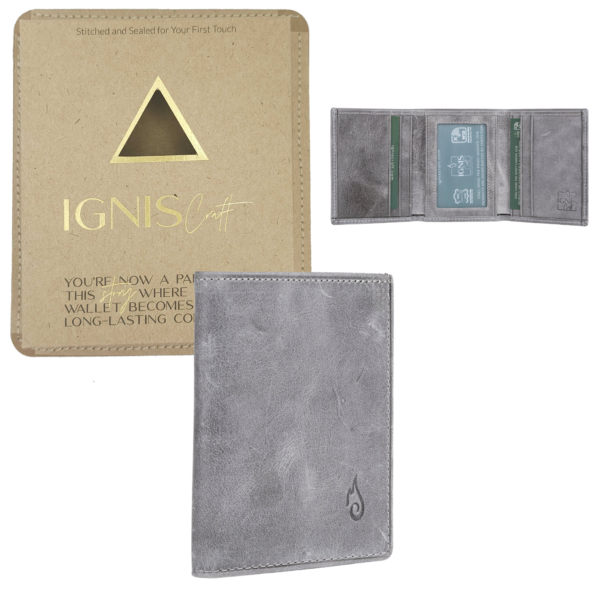 Minimalist Men's Leather Wallet | Apex Marble
