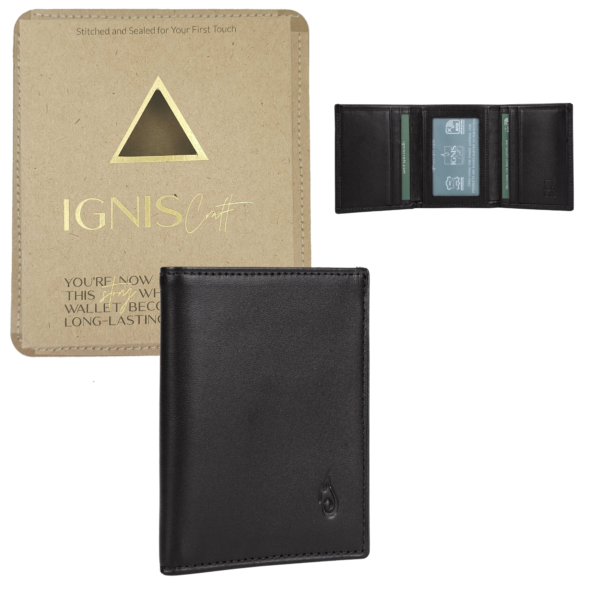 Minimalist Men's Leather Wallet | Apex Onyx
