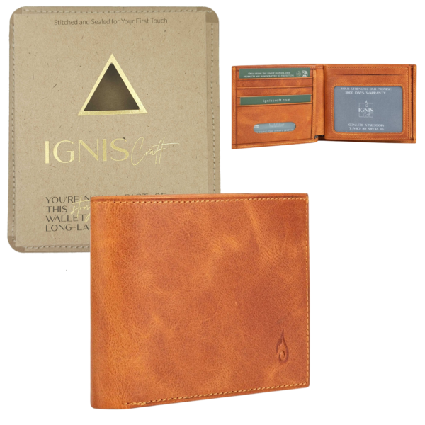 Men's Leather Wallet | Essential Amber