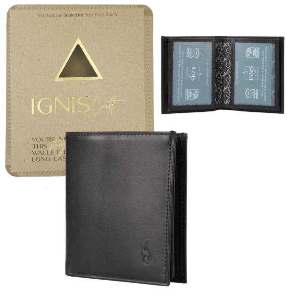 Folio Onyx Men’s Leather Card Wallet | RFID-Protected & Stylish