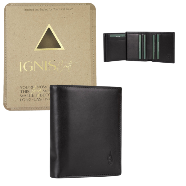 Multifold Onyx Men’s Leather Card Wallet