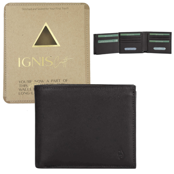 Dual Flip Onyx Men's Leather Wallet | Unmatched Elegance