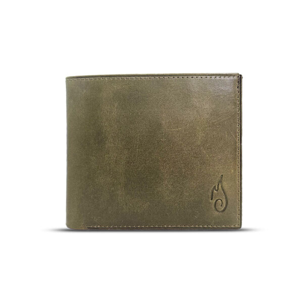 Green Leather Wallet for Men RFID Blocking  | Companion - Image 6