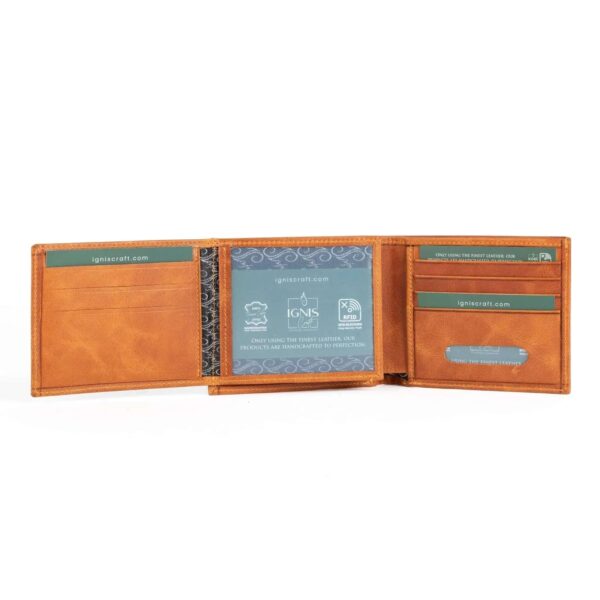 Men's Leather Wallet | Dual Flip Amber - Image 7