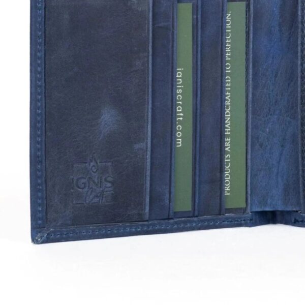 Leather Passport Wallet | Voyager Sapphire - Image 5
