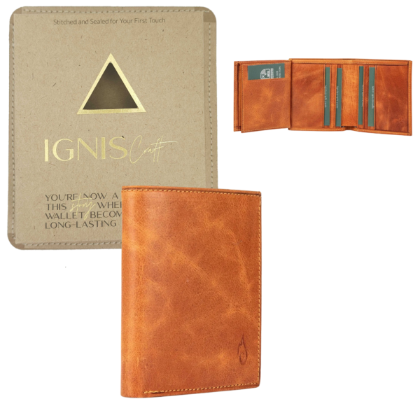 Multifold Amber Men’s Leather Card Wallet