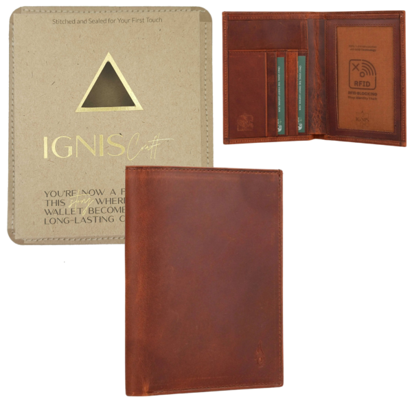 Leather Passport Wallet | Voyager Agate