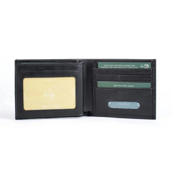 Men’s Black Leather Wallet – Slim RFID Minimalist Design - Image 10