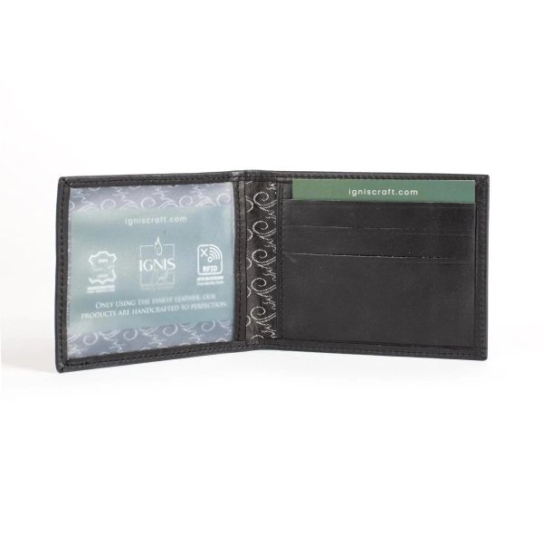 Men’s Black Leather Wallet – Slim RFID Minimalist Design - Image 7